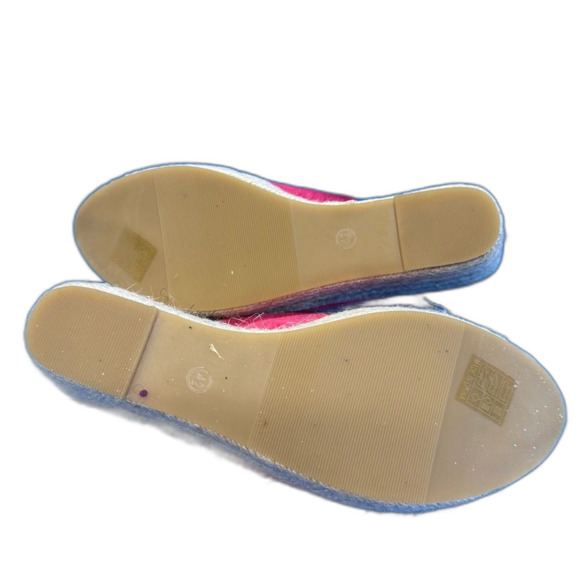 Pink Wedge espadrilles size 42/10 Sandals platform 1.4” heel height 4” - Picture 6 of 8
